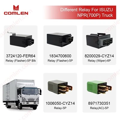 Different Relays ( ECM Relay ,A/C Relay, Horn Relay ,Starter Relay, Flasher Relay ,Wiper Relay ) For ISUZU 700P NPR Trucks 8981671730 8972385400 8971730350 8970628150 8972649470 1834700600 8982339760 8970363591 suppliers